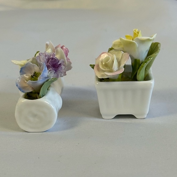 CoalPort Bone China of England Miniature Floral Boutique - set of 2 - Picture 5 of 15